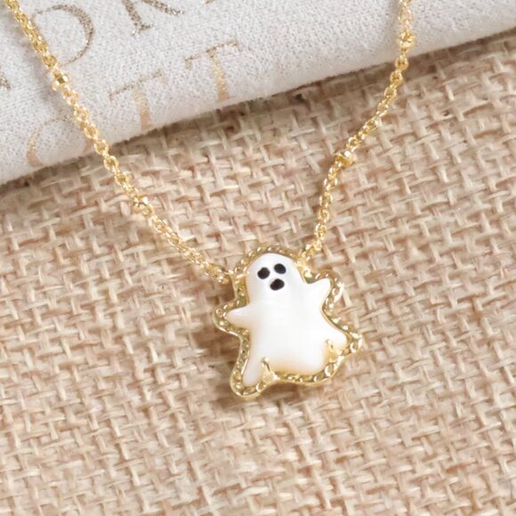 Kendra Scott • Ghost Gold White Mother-of-Pearl Necklace - Picture 2 of 2